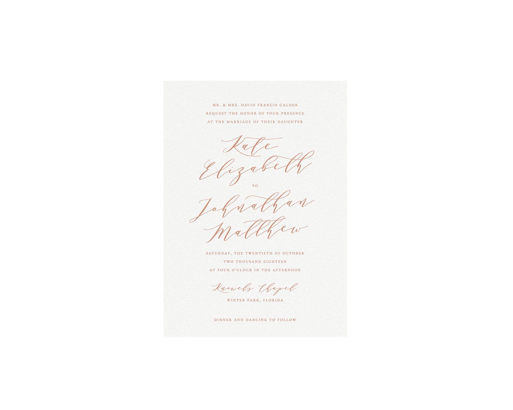 Blush Wedding Invitation Template: Minimalist Calligraphy (5x7 Printable, Instant Download)