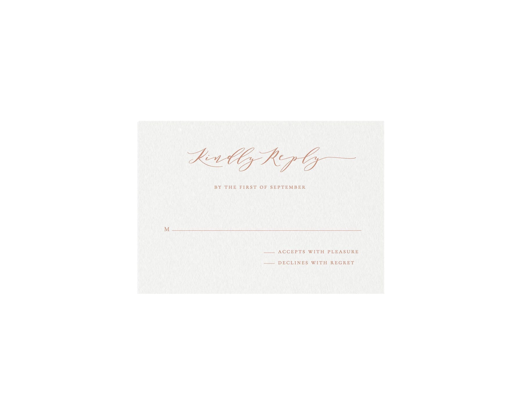 Blush Wedding RSVP Card: Minimalist Calligraphy (3.5x5 Printable, Templett Download)