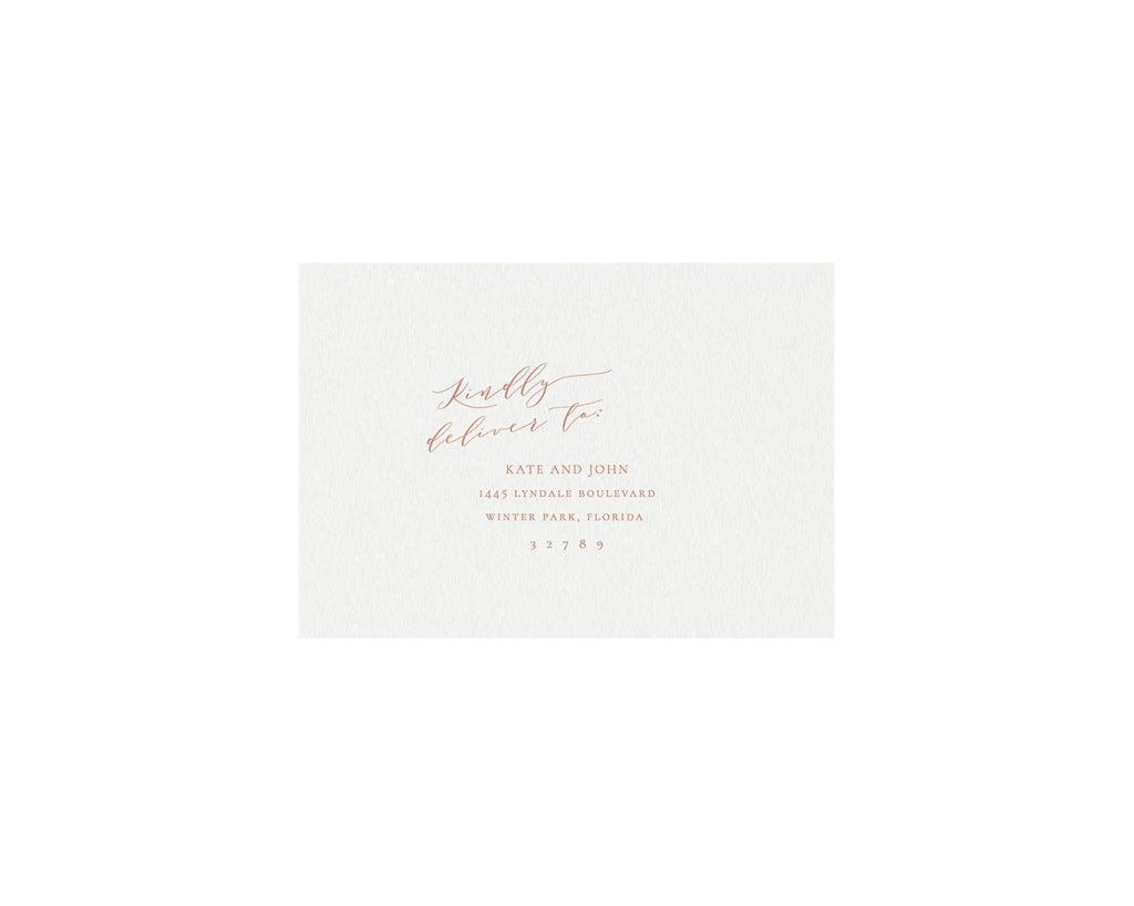 Blush Wedding Invitation Suite: Minimalist Calligraphy, 4-Piece (Digital Download)