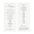 Calligraphy Wedding Program Template: Black, Editable PDF (Instant Download)