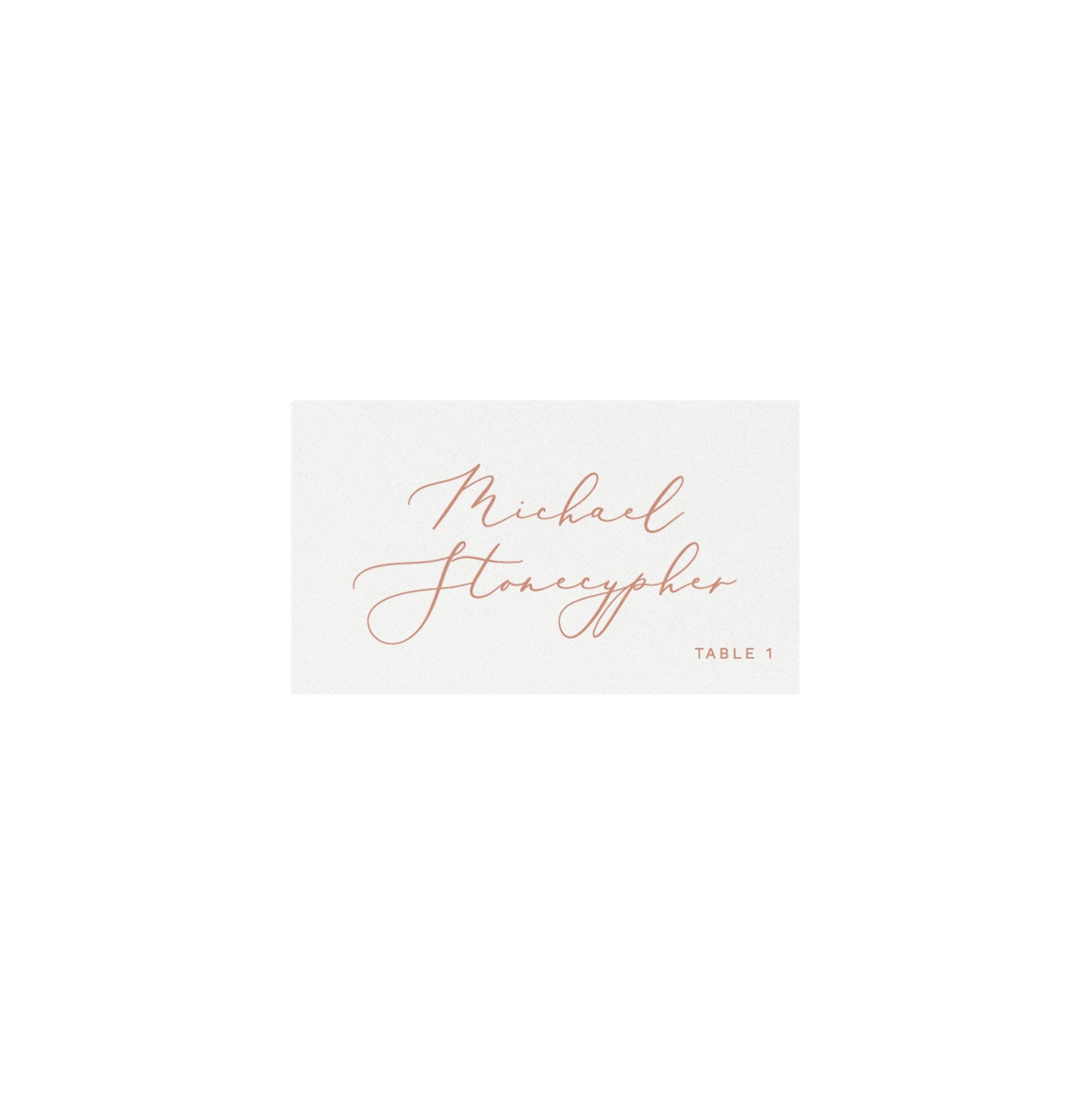 Blush Calligraphy Place Card Template: Editable Flat or Folded (Digital Download)