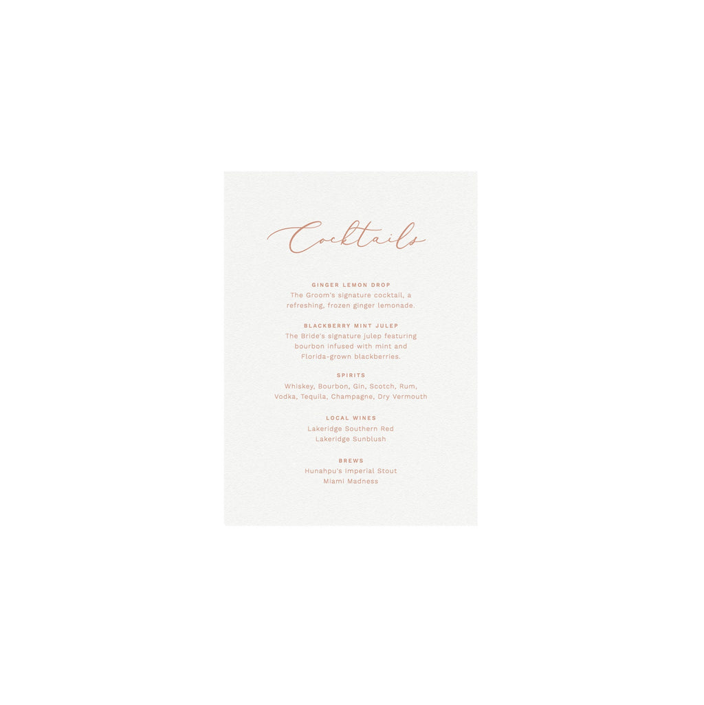 Blush Calligraphy Cocktails Menu Template: Editable Wedding Bar (Digital Download)