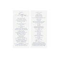 Navy Catholic Wedding Program Template: Calligraphy Printable (4x9 Instant Download)