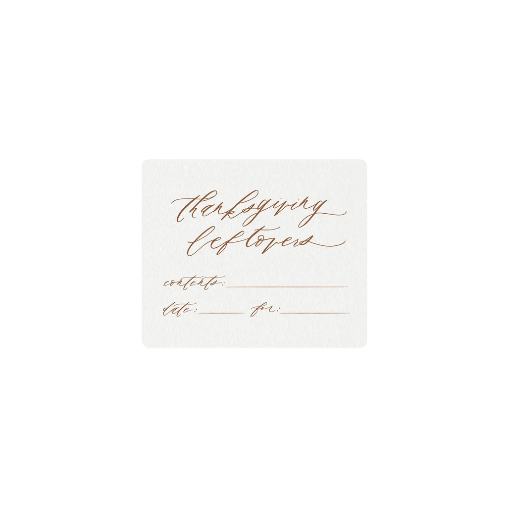 Printable Thanksgiving Leftovers Label, Copper Lettering, AVERY 8164 (PDF Instant Download)