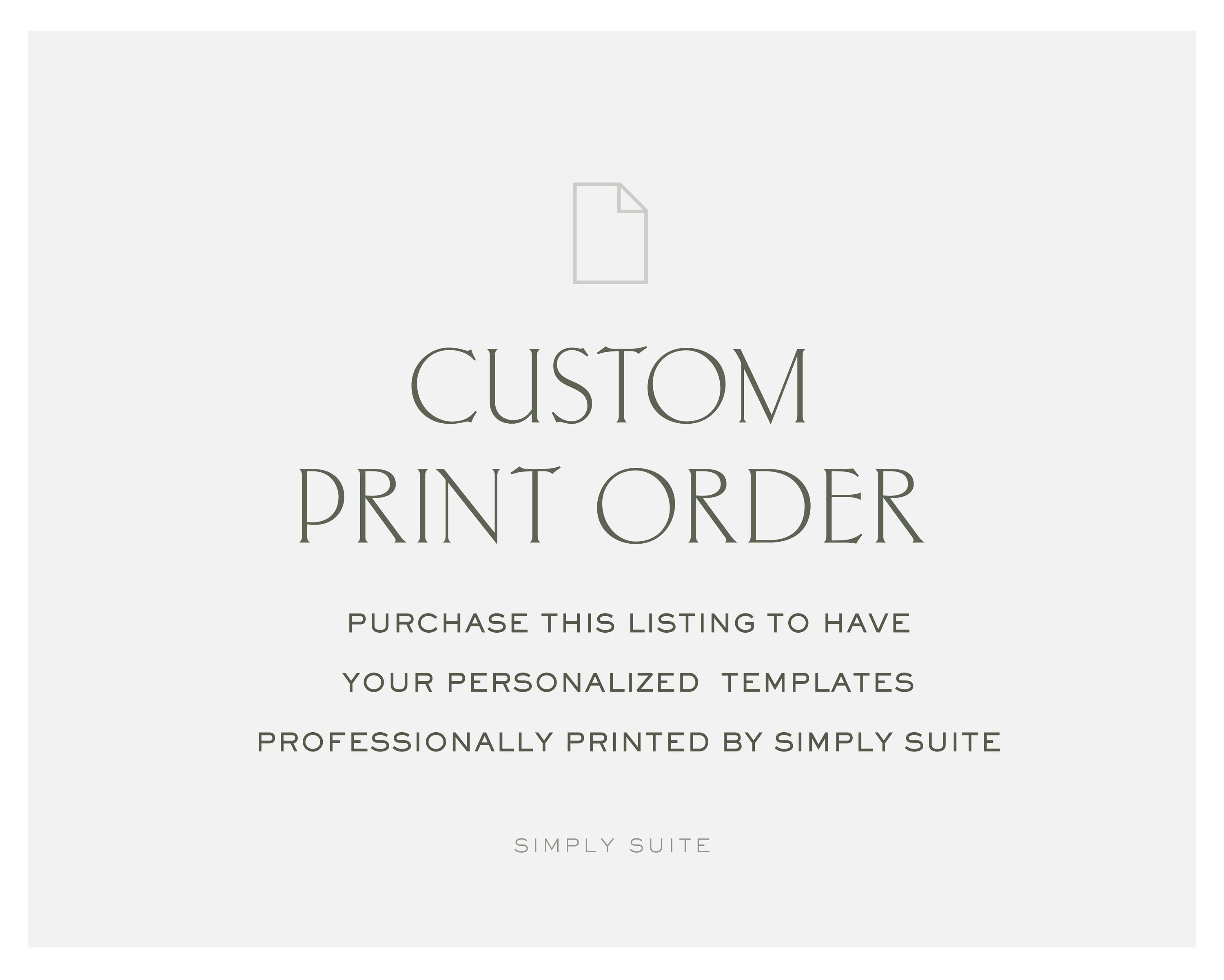 ADD-ON: Custom Print Order