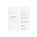 Minimalist Wedding Program Template: Simple Gwen Suite (3.75x9, Instant Download)