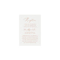 Blush Calligraphy Reception Card: 3.5x5 Wedding Info (Editable Template)