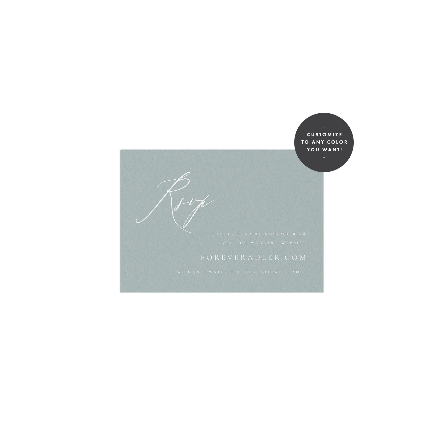 Calligraphy Wedding RSVP Card Template: Editable Website Reply (Instant Download)