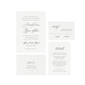 Calligraphy Wedding Invitation Suite Template: Elegant Formal Design (Instant Download)
