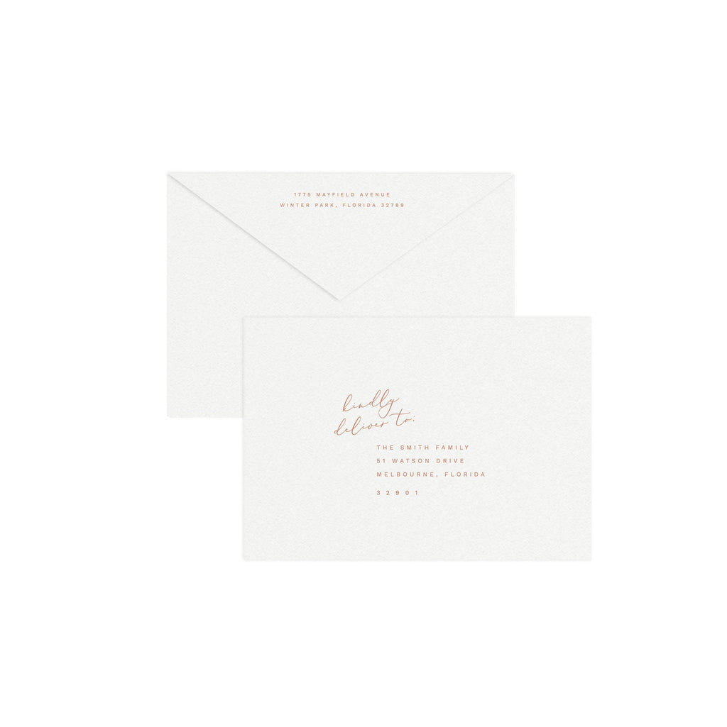 Blush A7 Envelope Template: Calligraphy Printable (Digital Download)