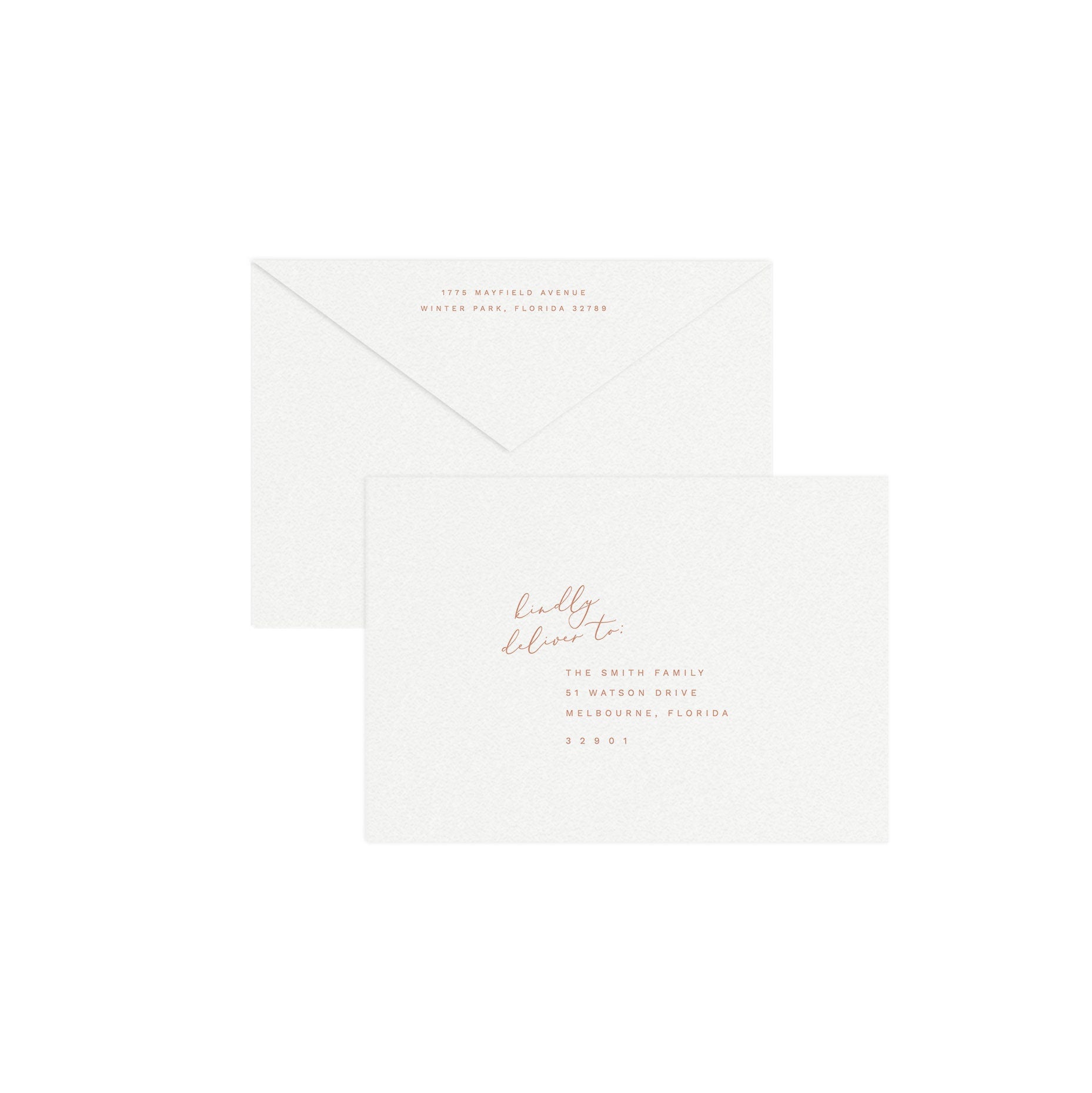Blush A7 Envelope Template: Calligraphy Printable (Digital Download)