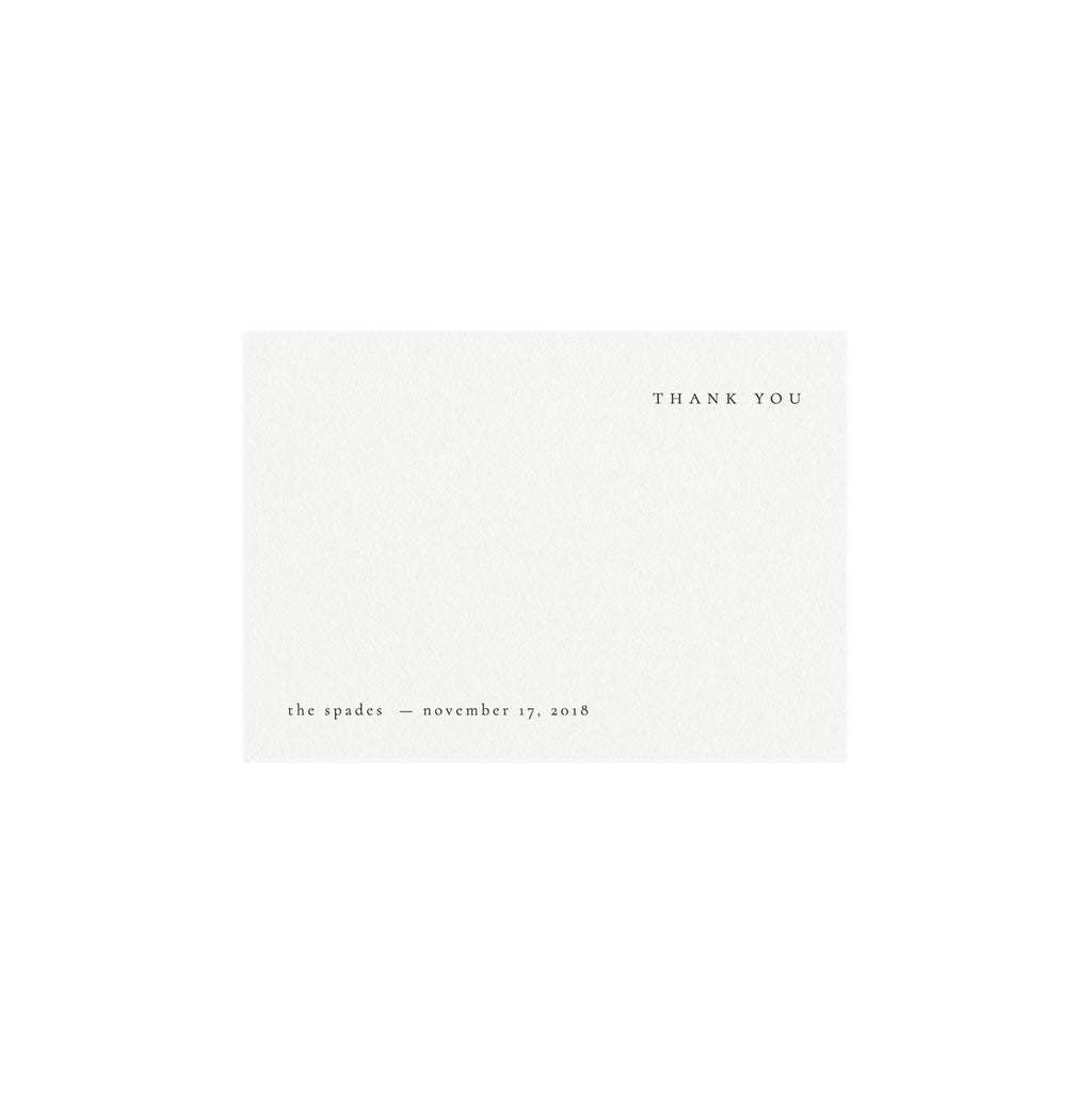 Minimalist Wedding Thank You Card Template: 5x7 Printable (Instant Download)