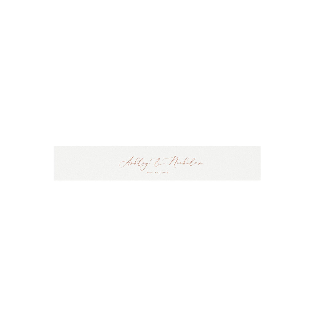 Elegant Wedding Belly Band Template: Editable Calligraphy (Instant Download)