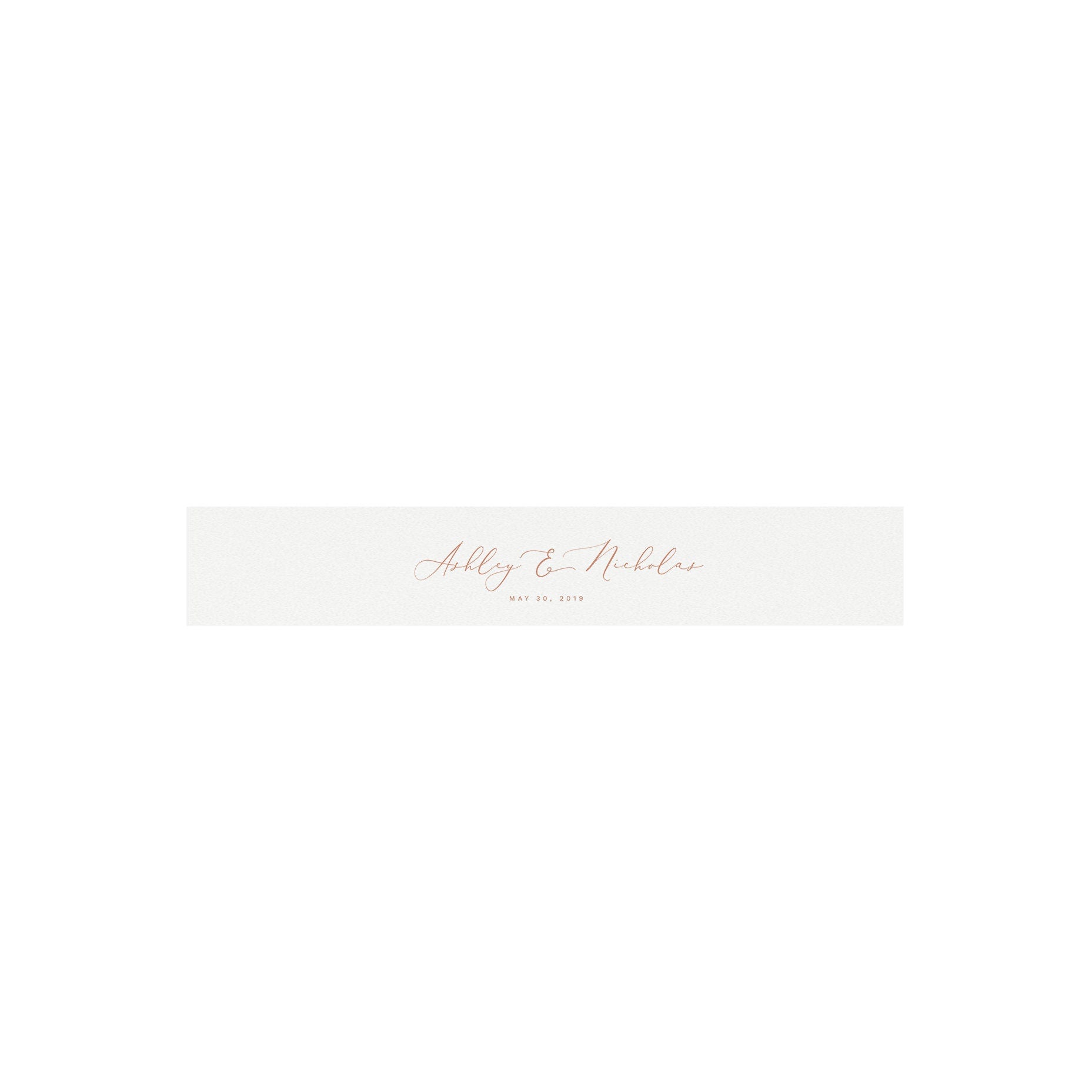 Elegant Wedding Belly Band Template: Editable Calligraphy (Instant Download)