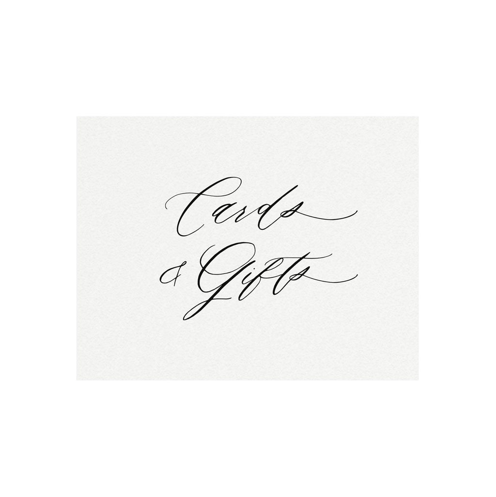 Calligraphy Cards and Gifts Sign: Wedding Reception Decor (Digital Download)