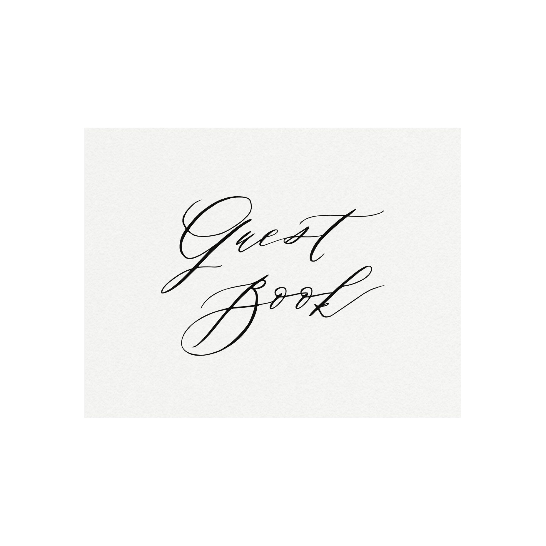 Calligraphy Guest Book Sign: Reese Wedding Template (Digital Download)