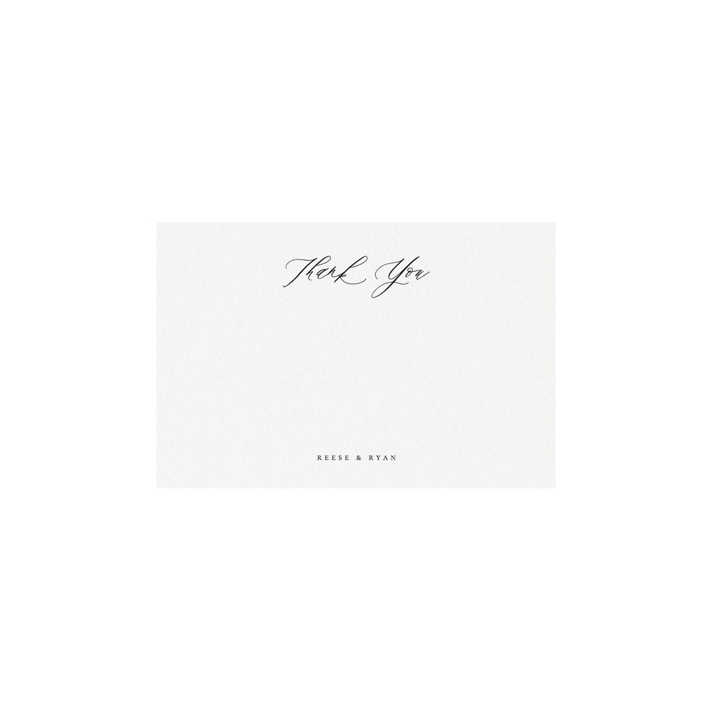 Calligraphy Thank You Card Template: 4x6 Editable Stationery (Instant Download)