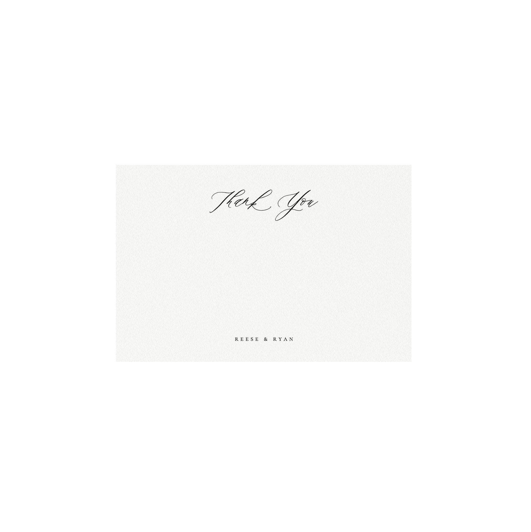 Calligraphy Thank You Card Template: 4x6 Editable Stationery (Instant Download)