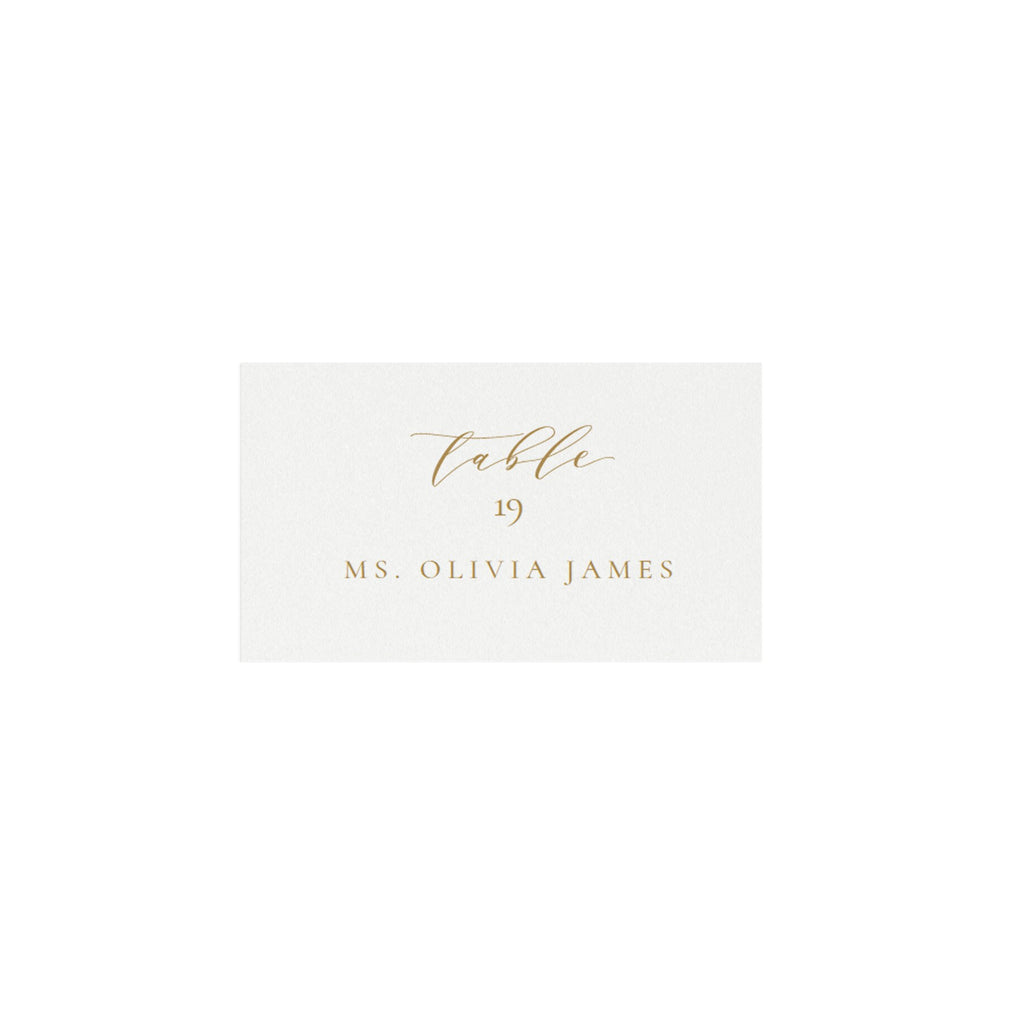 Melia: Gold Escort Card Template Avery 5302 3.5x2 Calligraphy Escort Card Classic Wedding, Simply Editable Place Card, PDF Instant Download