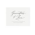 Generations of Love Wedding Sign Template: Editable Calligraphy (Digital Download)