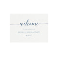 Navy Blue Welcome Sign Template: Calligraphy Wedding Decor (PDF Download)