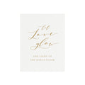 Gold Wedding Reception Sign: Let Love Glow, Dance Floor Decor (PDF Download)