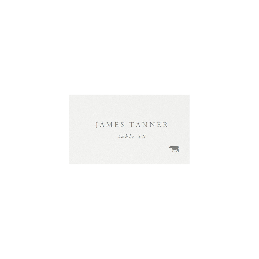 Gardner: Slate Gray Avery 5302, 5193, 8869 Escort Card Template with Meal Icons Small Tent Card Template Printable PDF Instant Download