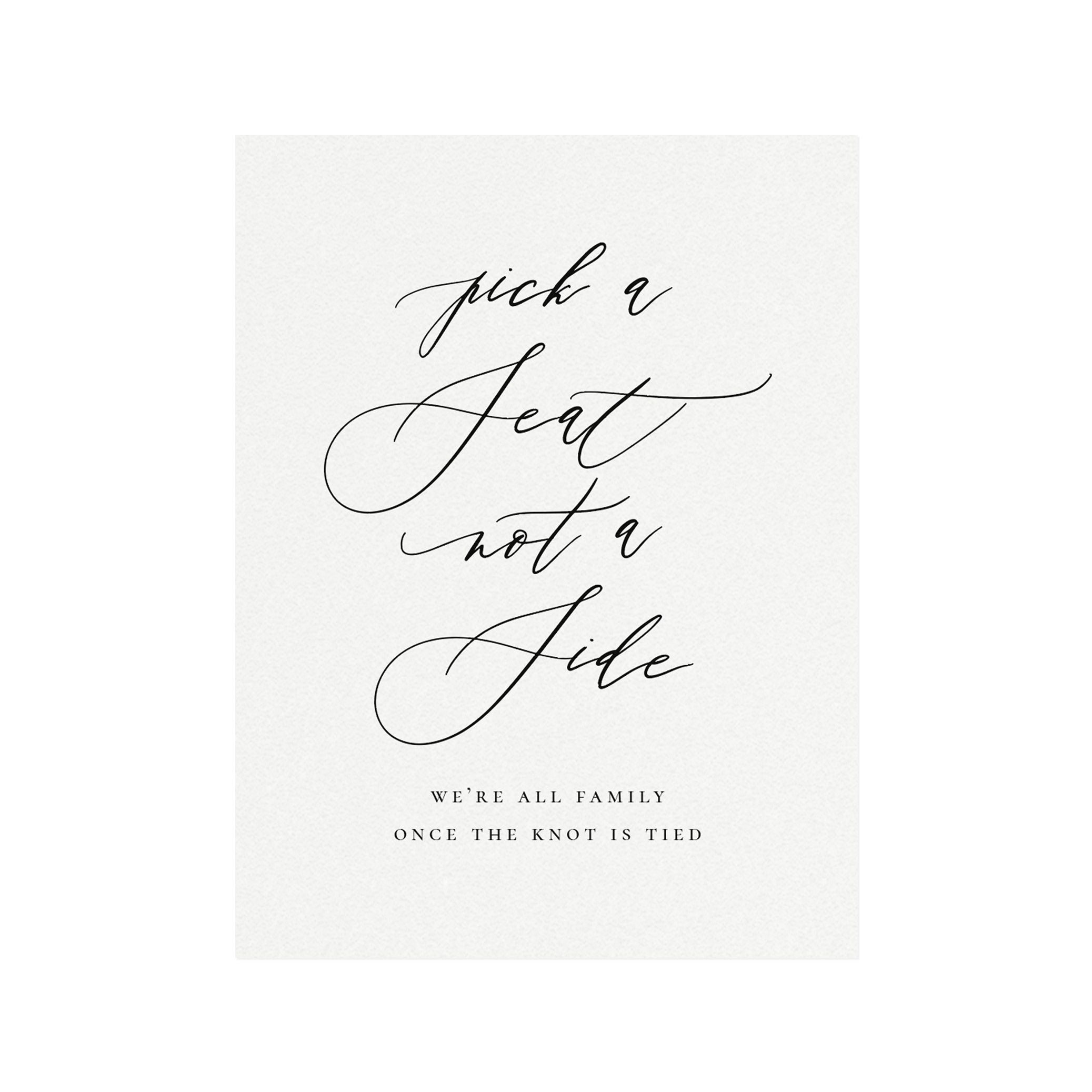 Pick a Seat Wedding Poster: Adler Suite, Ceremony Sign (PDF Instant Download)