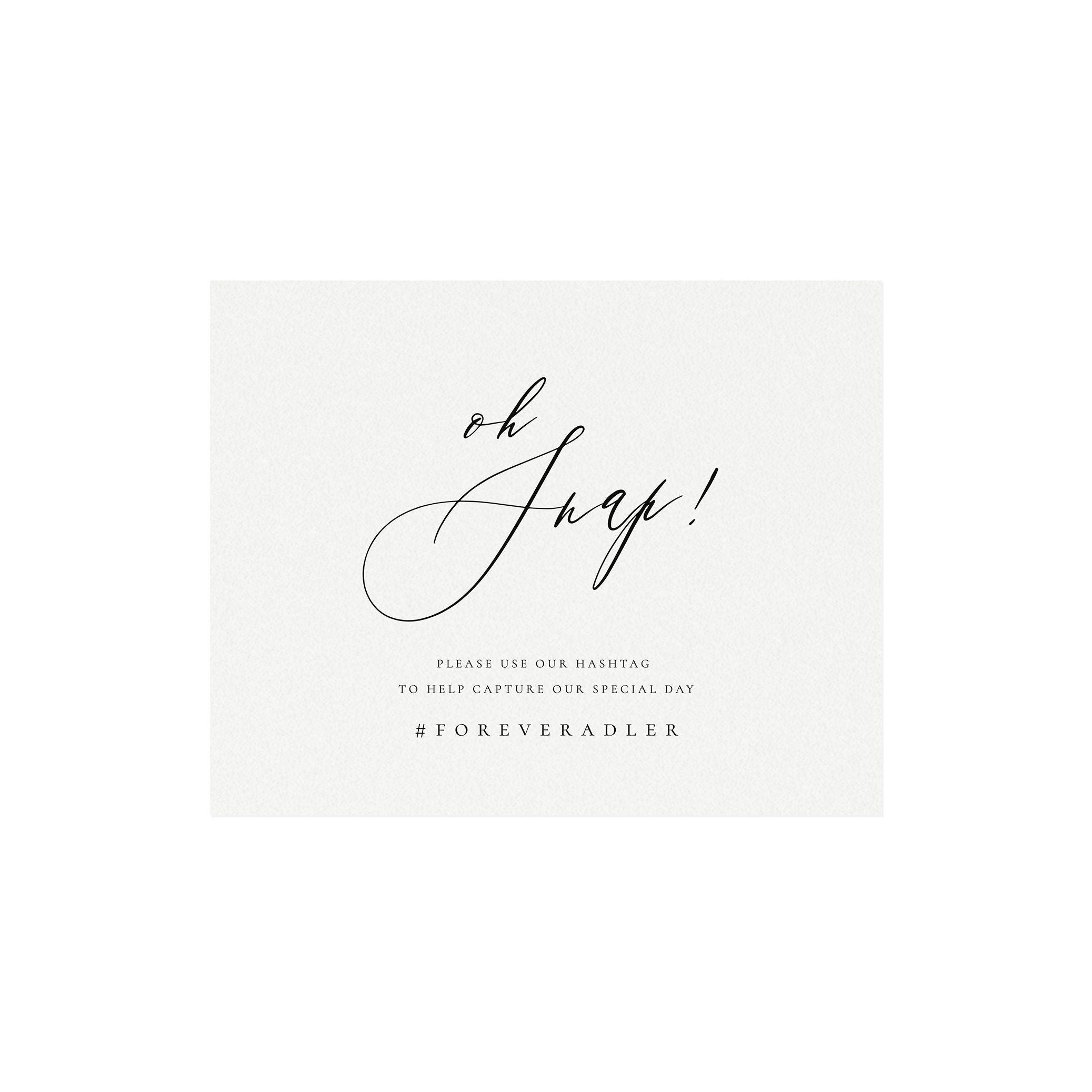 Calligraphy Oh Snap! Wedding Social Media Sign Template (Digital Download)
