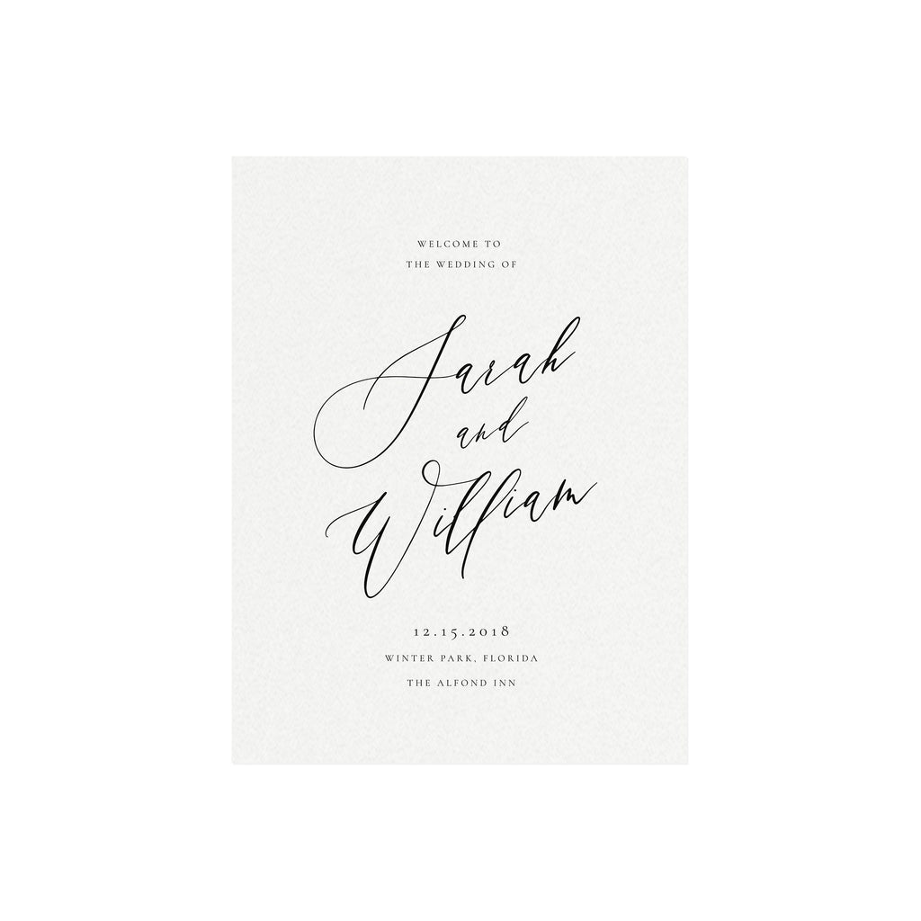 Modern Calligraphy Wedding Welcome Sign Template: Editable Adler Design (Digital Download)