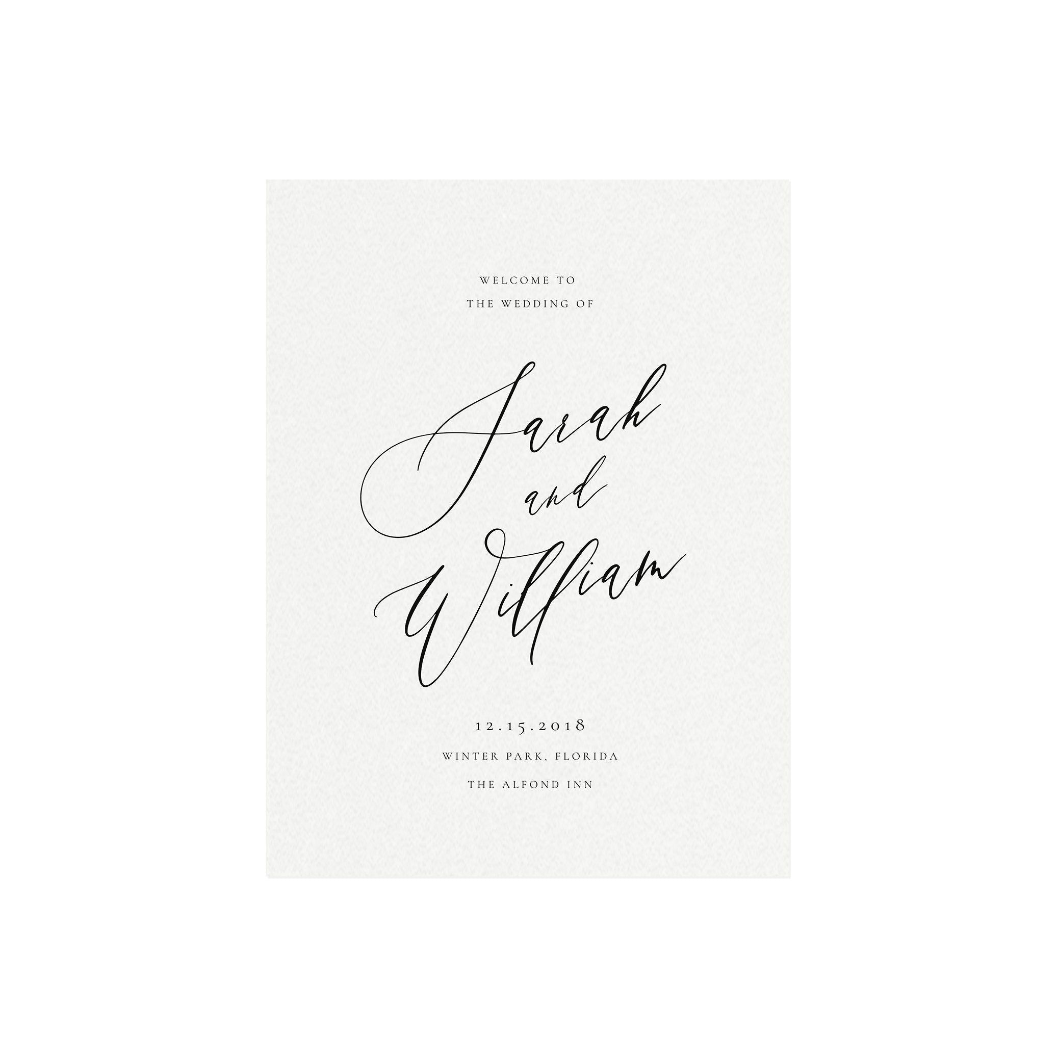 Modern Calligraphy Wedding Welcome Sign Template: Editable Adler Design (Digital Download)