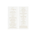 Gold Calligraphy Catholic Wedding Program Template 4x9 (Printable, Editable, Instant Download)