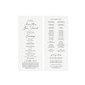 Calligraphy Wedding Program Template: Simple, Elegant (3.75x9, Instant Download)