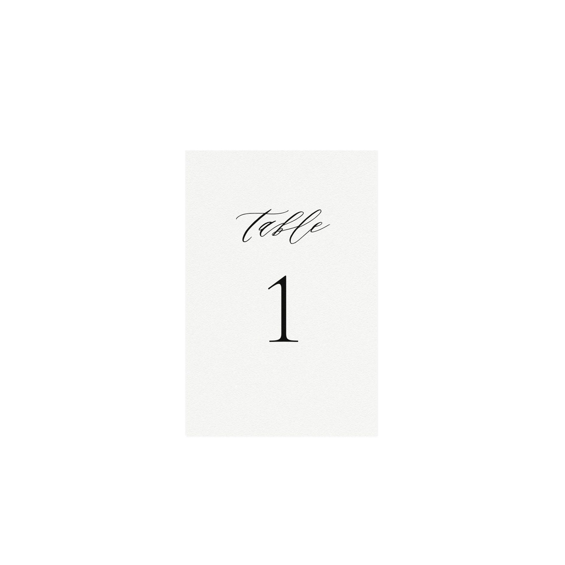 Calligraphy Table Number Template: 4x6 Printable (Instant Download)