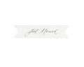 Calligraphy Just Married Banner Sign: Slate Gray Wedding Decor (PDF Download)