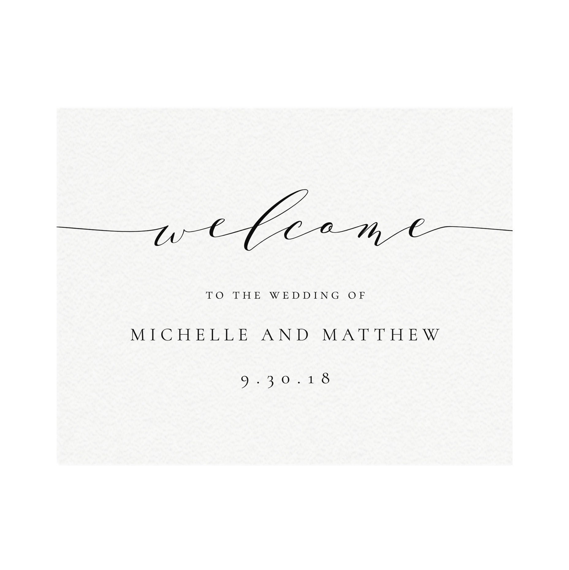 Calligraphy Wedding Welcome Sign Template: Melia, Printable (Digital Download)