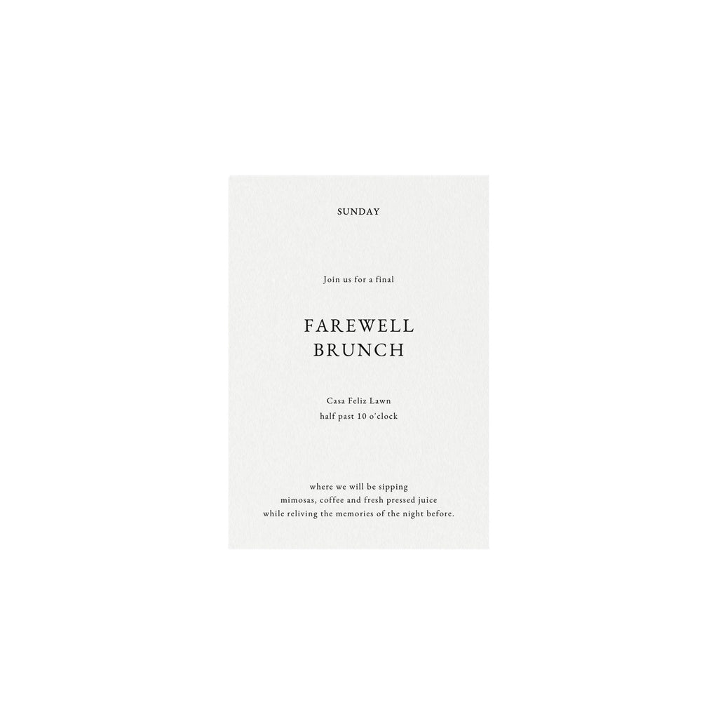 Farewell Brunch Invitation Card Template: 3.5x5 Editable Enclosure (Digital Download)