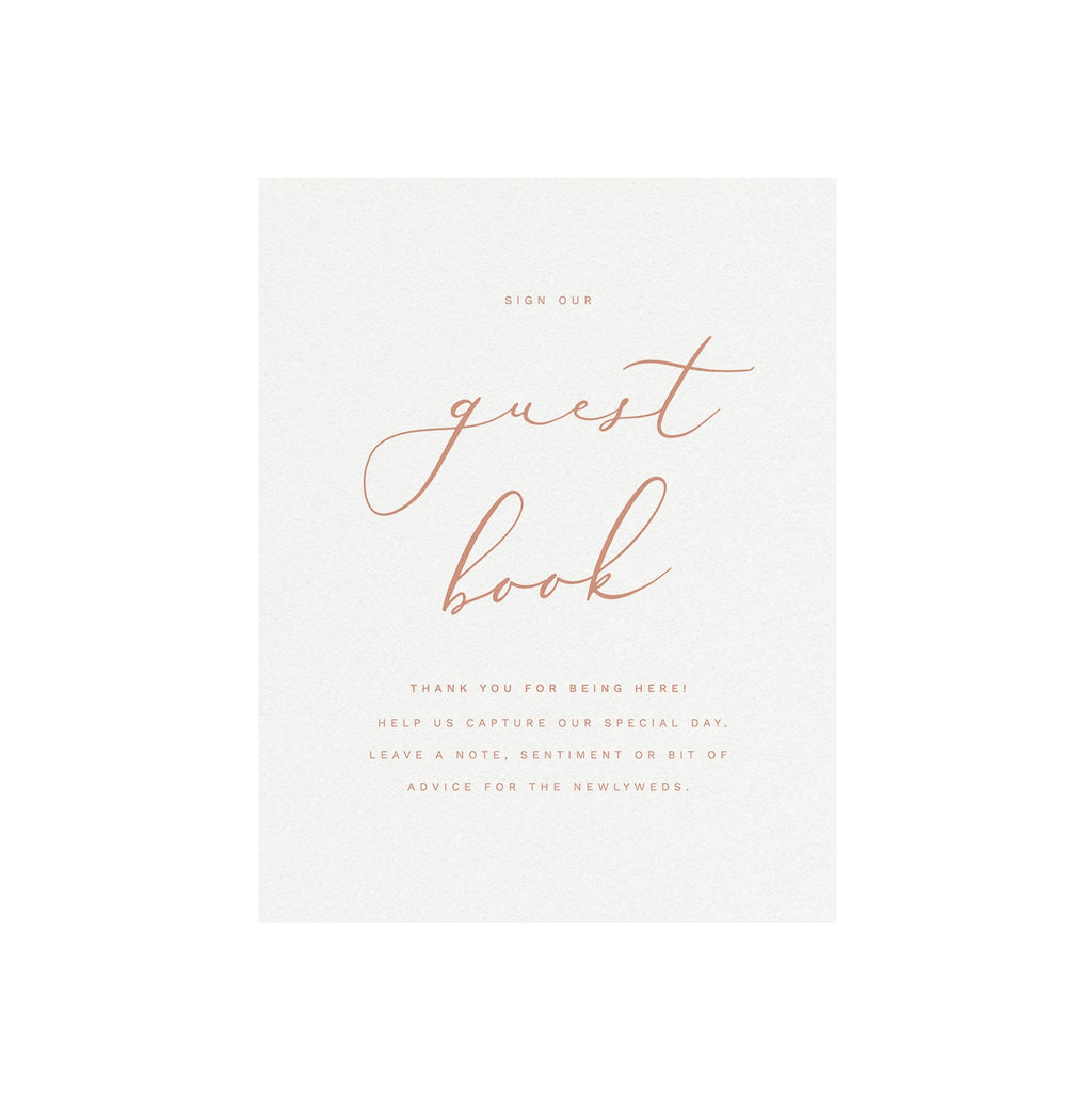 Modern Calligraphy Wedding Guest Book Sign Template (Digital Download)