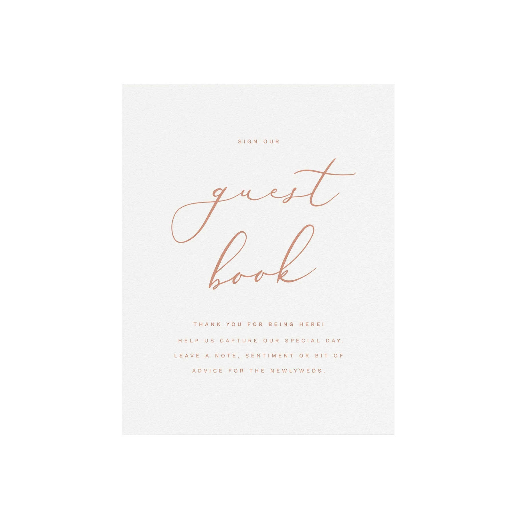 Modern Calligraphy Wedding Guest Book Sign Template (Digital Download)