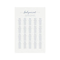 Navy Blue Calligraphy Wedding Seating Chart Poster (24x36 Printable Template)