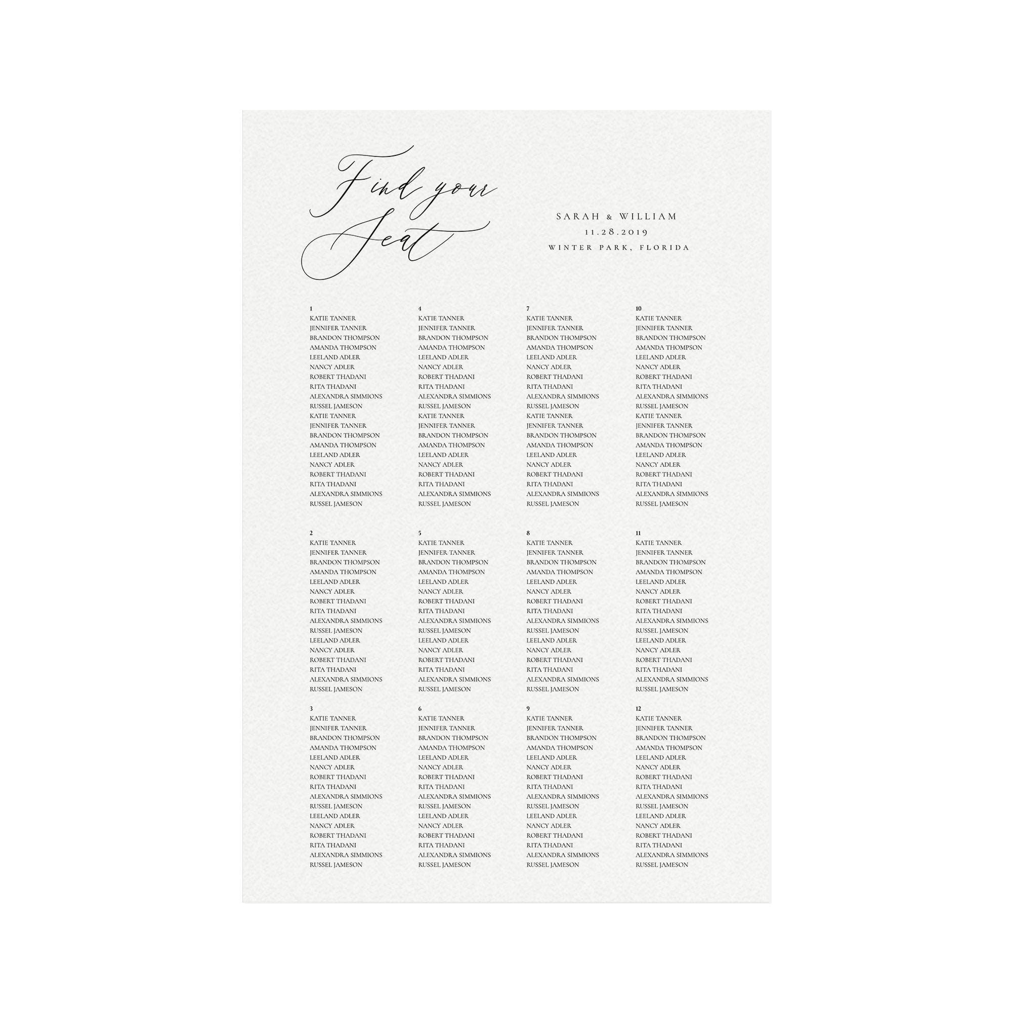 Modern Calligraphy Wedding Welcome Sign Template: Editable Adler Design (Instant Download)