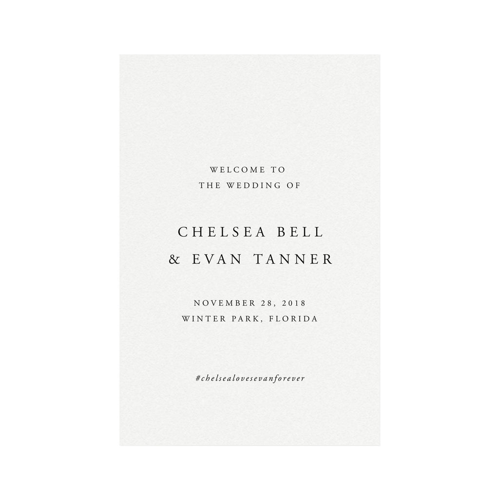 Classic Wedding Welcome Sign Template: 24x36 Printable (Instant Download)