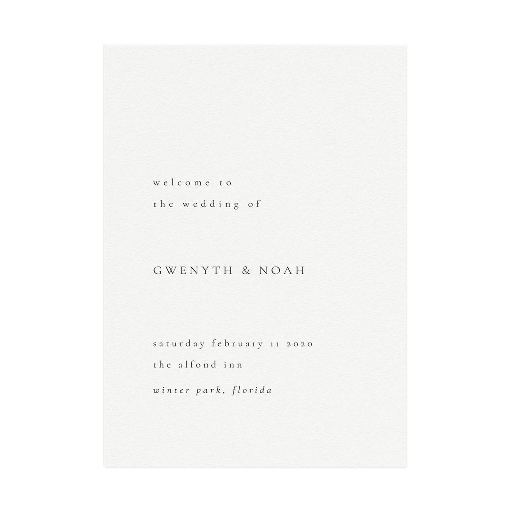 Minimalist Wedding Welcome Sign Poster: Editable 24x36 Template (Digital Download)
