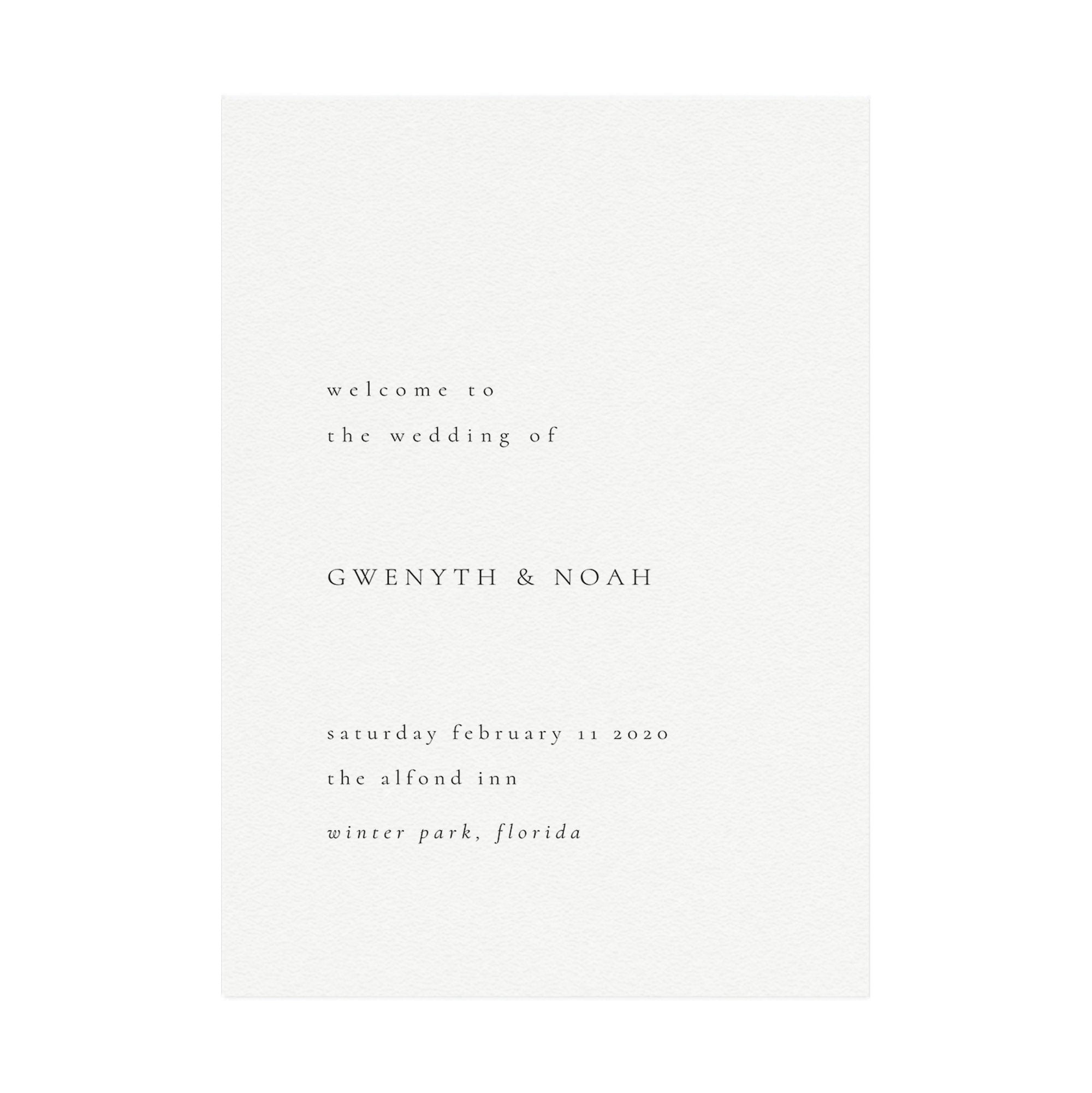 Minimalist Wedding Welcome Sign Poster: Editable 24x36 Template (Digital Download)