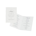 Folded Wedding Program Template: Black Calligraphy (Instant Download)