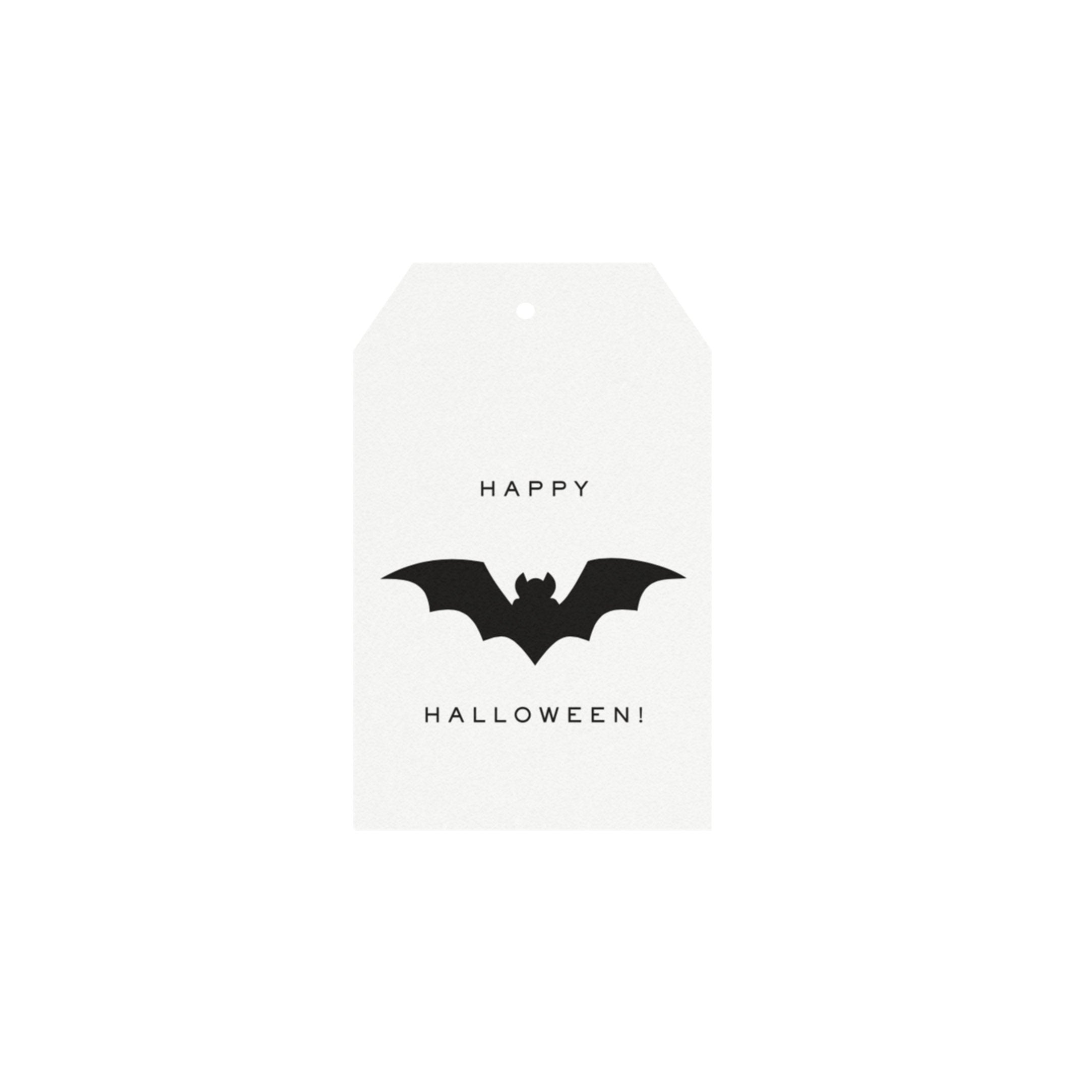Halloween Gift Tags,  Black Bat Halloween Party Printables, Bat Silhouette, Kids Bat Halloween Treat Bag, Fall Tags, Printed or Printable