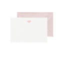Pink Heart Note Card Set, Personalized Stationery, A2 Size