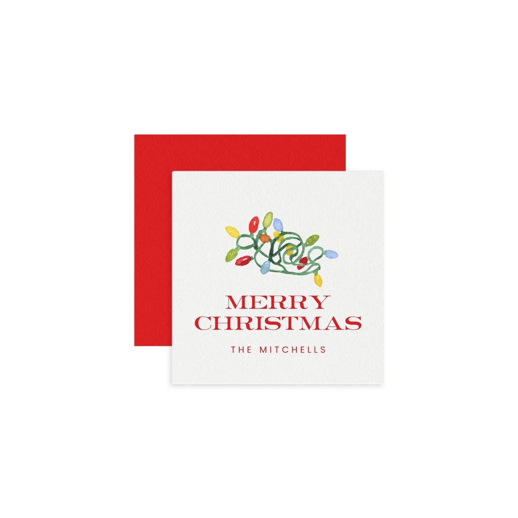 Editable Christmas Lights Gift Tag Template | Holiday Favor (Digital Download)