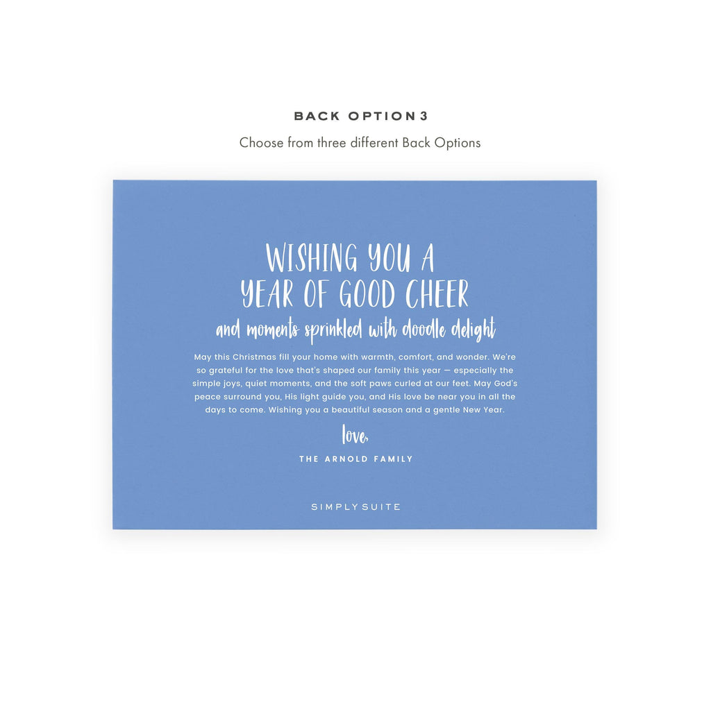 PRINTABLE Goldendoodle Christmas Card Template | Photo Holiday Card | Printing Upgrade Available | 2501