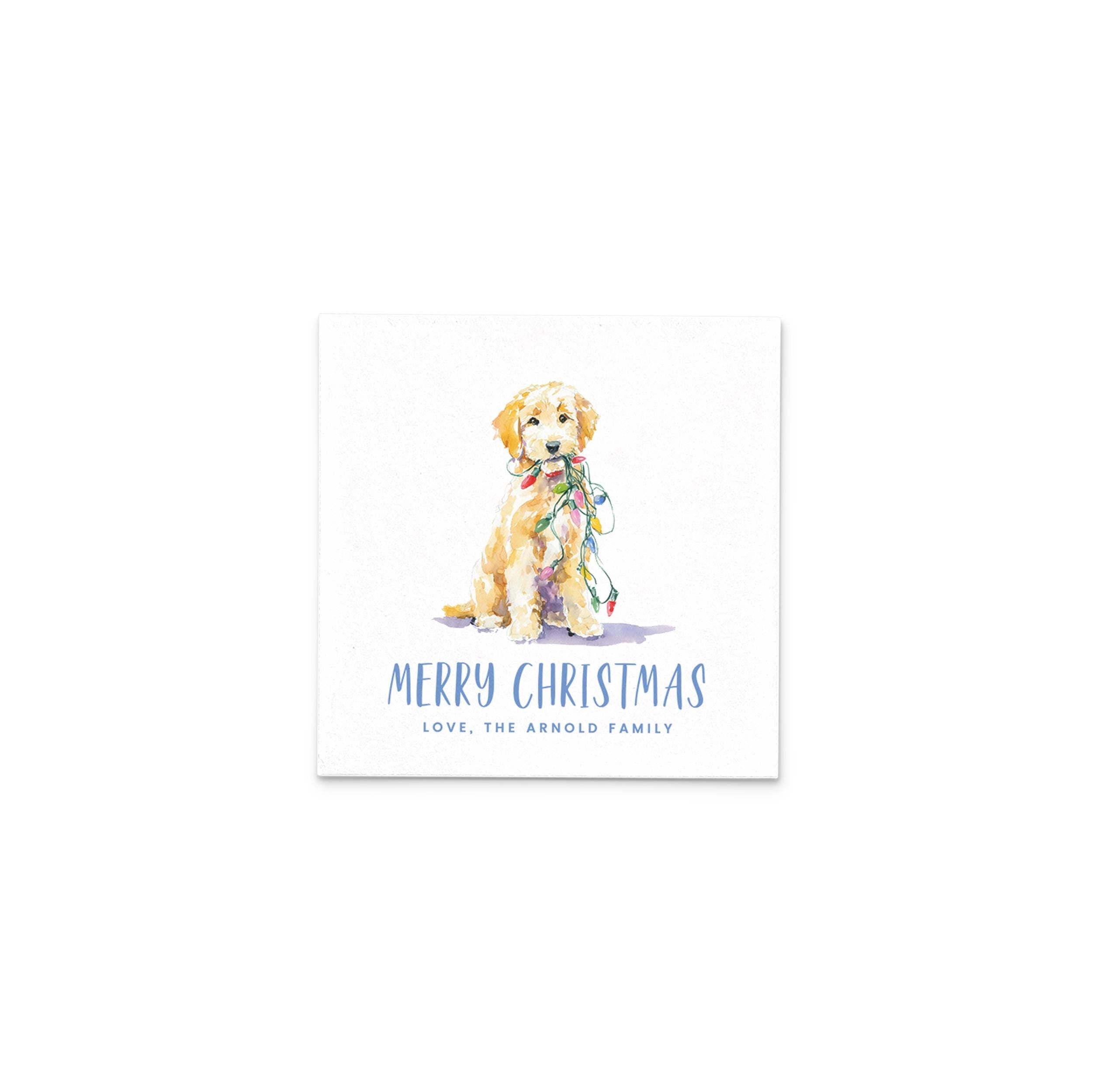 Goldendoodle Christmas Gift Tag Template | DIY Printable (Editable in Corjl)